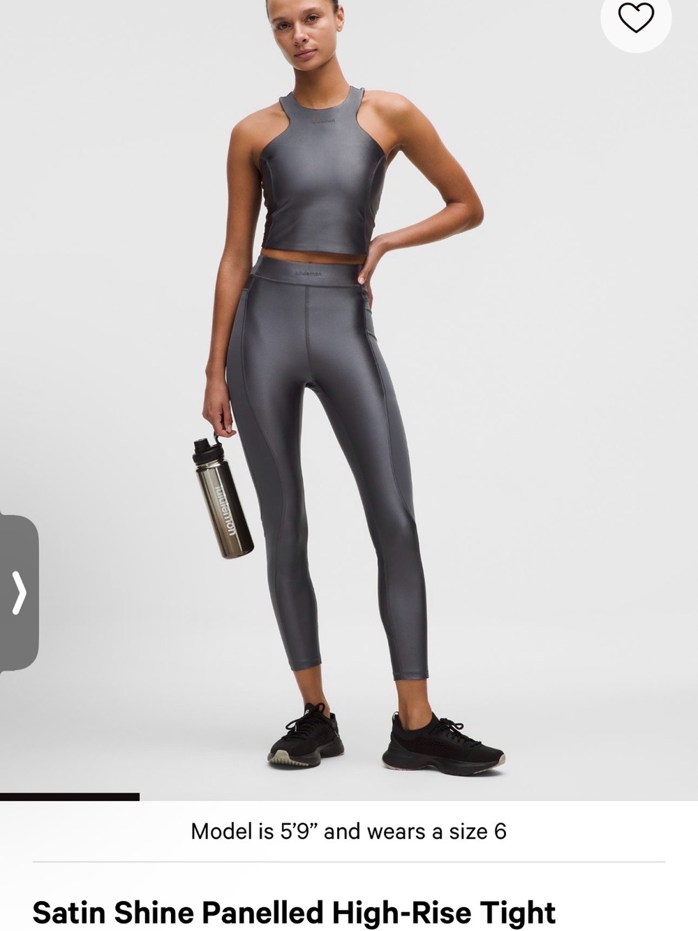 lululemon athletica Satin Shine Panelled High-Rise Tights - Gray